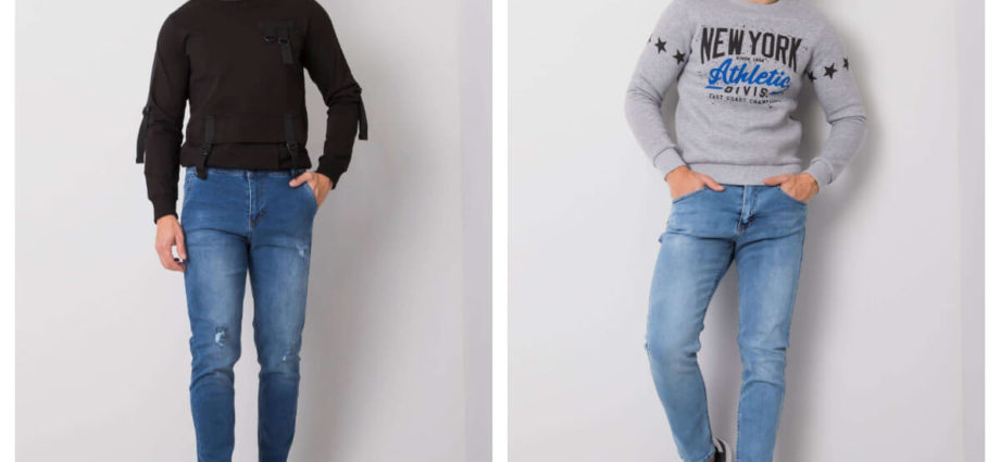 Klasyczne niebieskie jeansy męskie