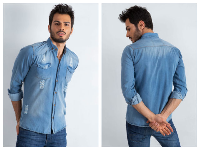 tania jeansowa koszula męska na jesień ze sklepu online
